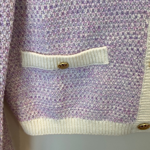 J.Crew Violet Popcorn Stich Lady Jacket Cardigan Sweater Size Small NWT - Picture 8 of 10